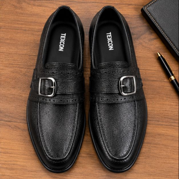 MOCHI Shoes For Men’s Genuine Leather Black Formal Shoes