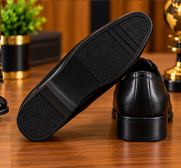 MOCHI Shoes Fore Men’s Genuine Leather Black Formal Shoes – Premium Patent Leather Cap-Toe Lace-Up Oxford Shoes