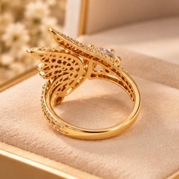 Ring for Women China Golden– Elegant Fashion Jewelry Stylish Party Wear Ring