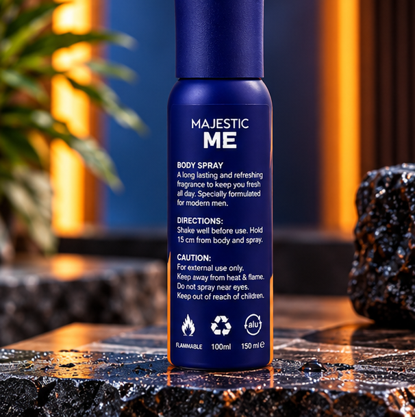 Me Majestic Gas Free Spray, For Men, 120ml