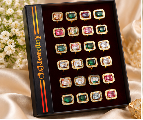 Stylish Crystal Stone Fashion Rings pack of 1