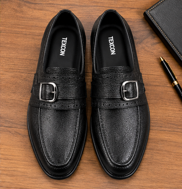 MOCHI Shoes For Men’s Genuine Leather Black Formal Shoes