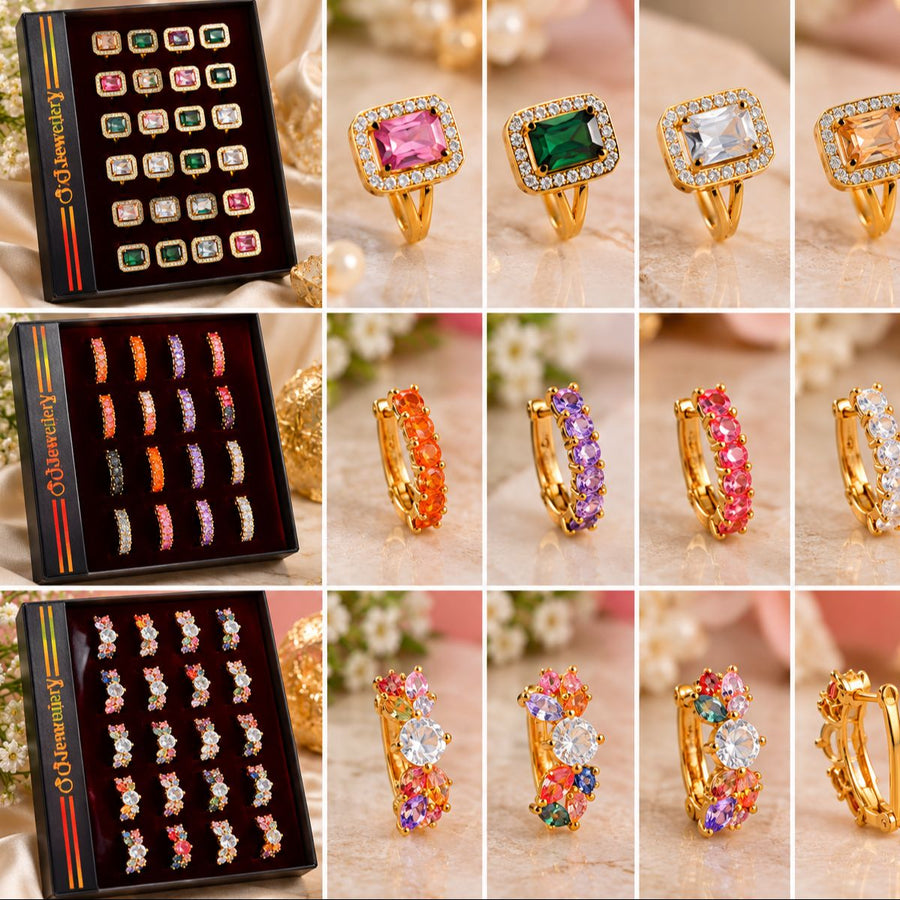 Stylish Crystal Stone Fashion Rings pack of 1
