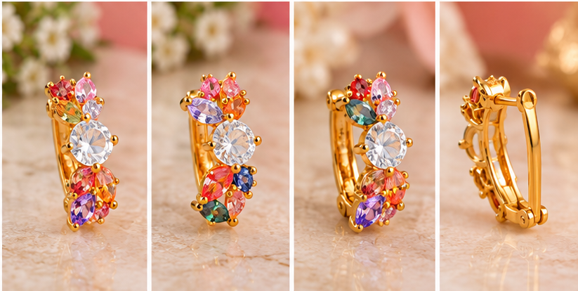 Stylish Crystal Stone Fashion Rings pack of 1