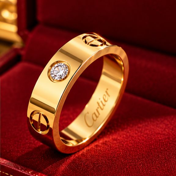 Ring for woman Gold Tone – Elegant Fashion Jewelry with Crystal Stone, Luxury Style Party Wear Ring