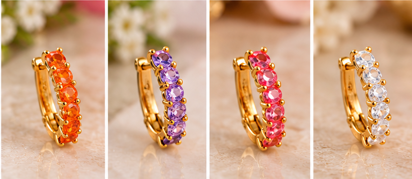 Stylish Crystal Stone Fashion Rings pack of 1