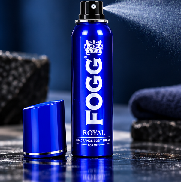 FOGG Royal Body Spray for Men – Premium Blue Fragrance, Bold & Refreshing Scent | Stylish Long-Lasting Perfume Spray for Daily Wear