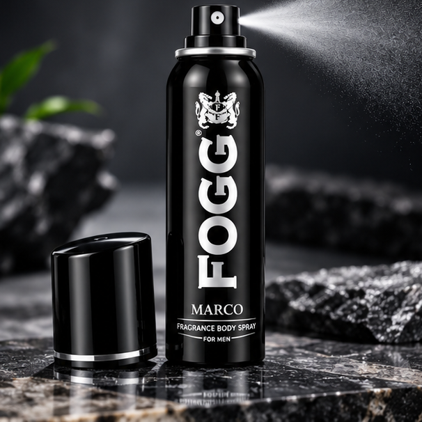 FOGG Marco Body Spray for Men – Premium Black Fragrance, Bold Masculine Scent & Stylish Long-Lasting Freshness | Everyday Perfume Spray