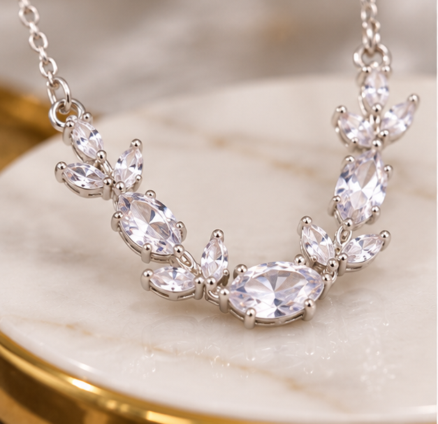 Necklace for Women  Silver Tulip