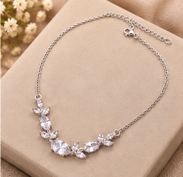 Necklace for Women  Silver Tulip