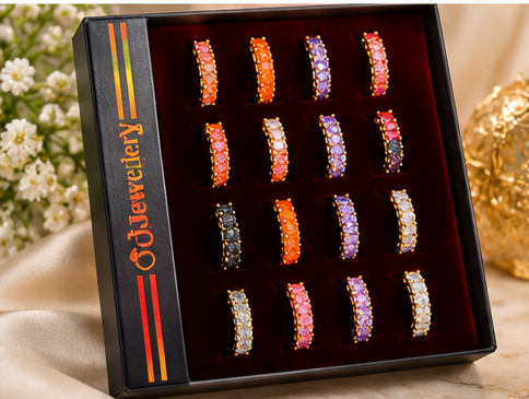 Stylish Crystal Stone Fashion Rings pack of 1