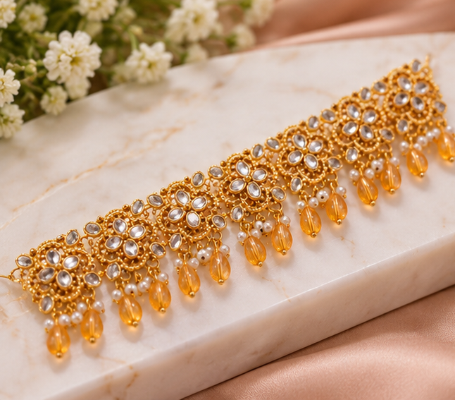 Bridal Jewellery Set Royal Noor Golden